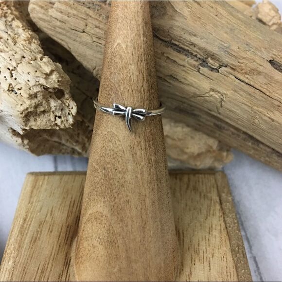 Dragonfly Sterling Silver Toe Ring Midi Ring - Picture 2 of 4